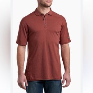 KÜHL Men's Brazen KuHLdry UPF50 Short Sleeve Polo Shirt Size Large